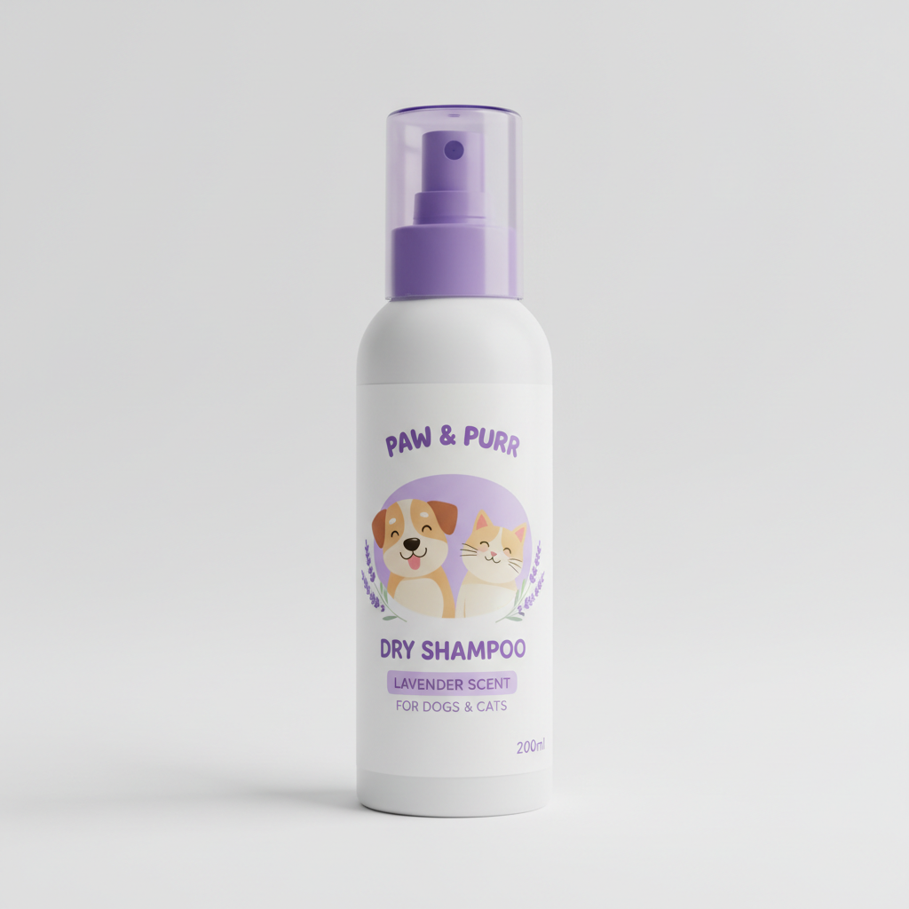 Shampoing sec en spray pour chien et chat