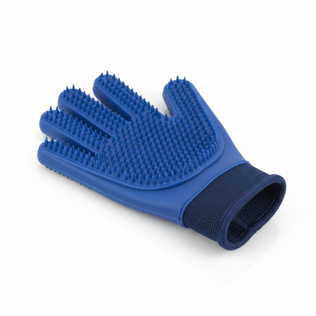 Gant de déshedding en silicone pour chien et chat