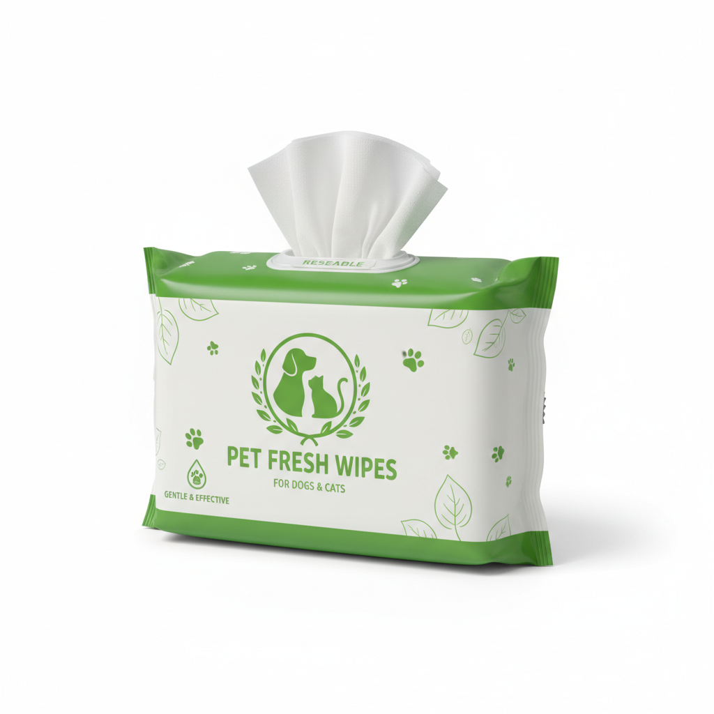 Lingettes Nettoyantes pour Chien et Chat — Hypoallergéniques Sans Alcool