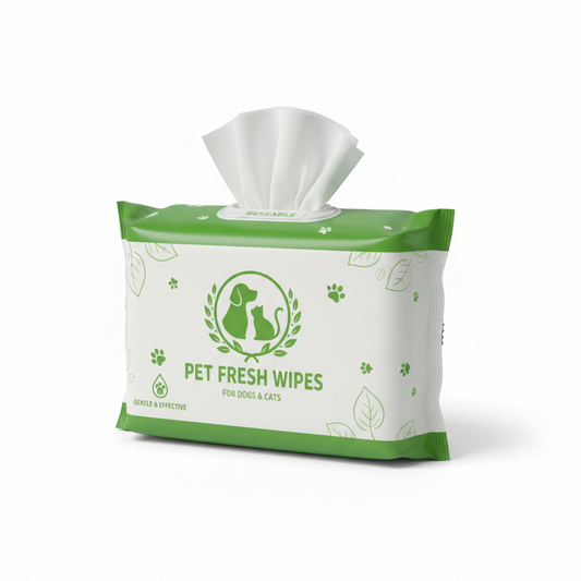Lingettes Nettoyantes pour Chien et Chat — Hypoallergéniques Sans Alcool