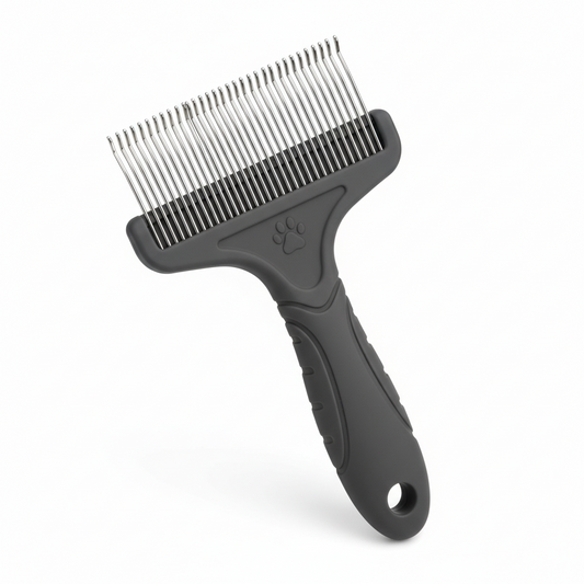 Peigne Anti-Poils pour Chat — Sous-Poil & Boules de Poils, Acier Inox